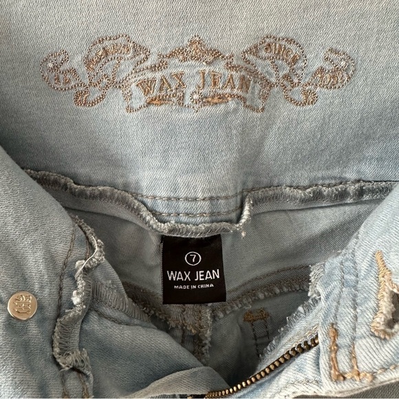 Wax Jean Mid Rise Skinny Light Wash - Size 7 - Picture 2 of 13